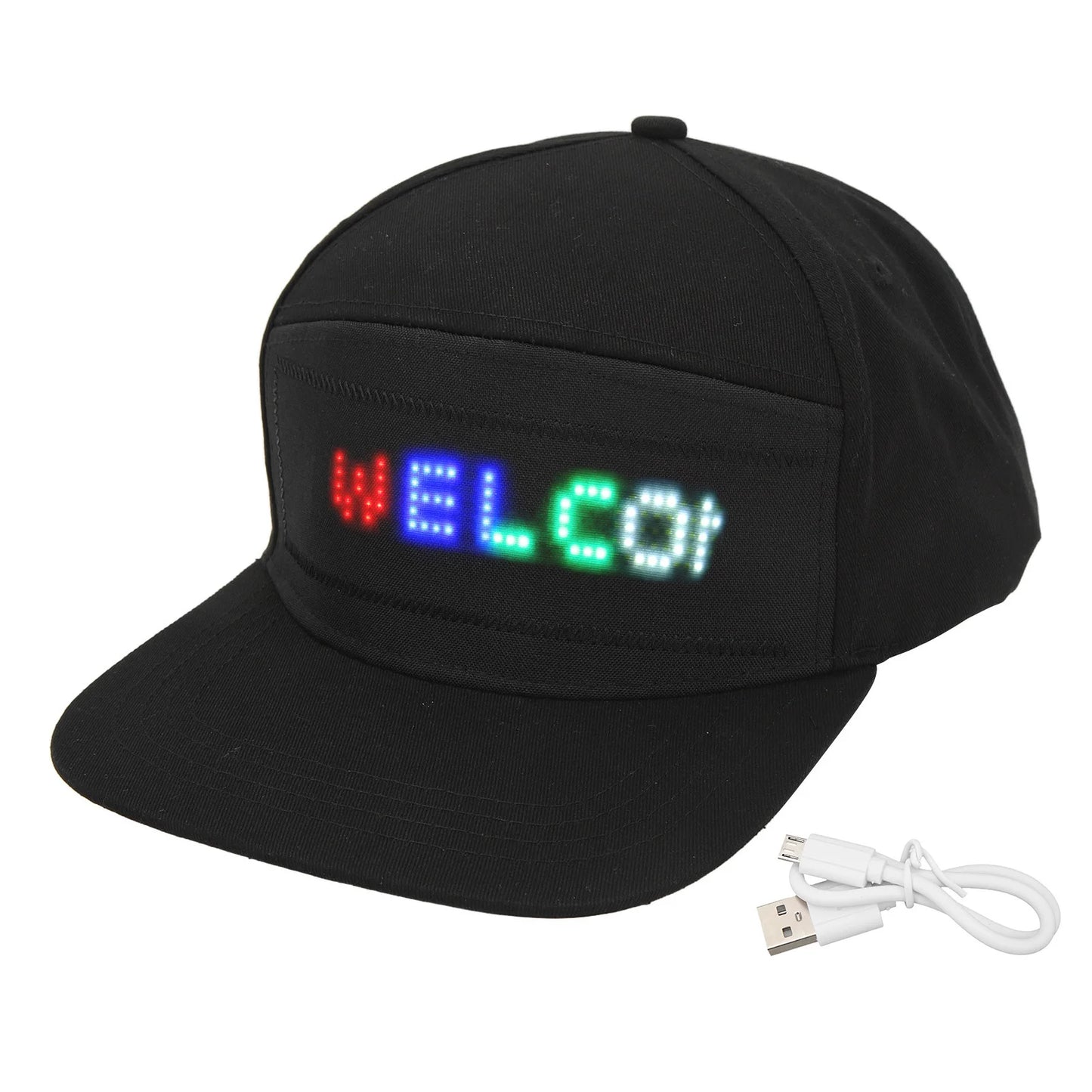 LED  LED  Programmable Bluetooth APP Control Editable Colorful LED Hat for Outdoor Concert Carnival LED Smart  LED Hat